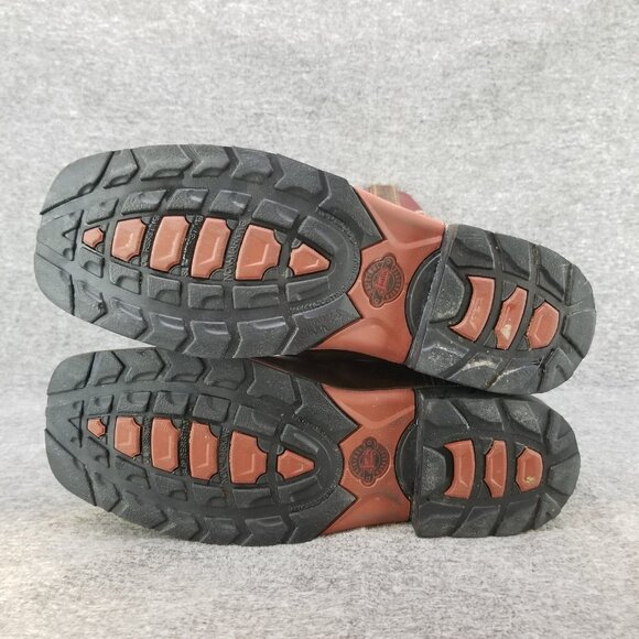 ✅Justin Pull-On Cowboy Work Boots Brown Leather Composite Square Toe Mens 10 EE - Picture 4 of 10